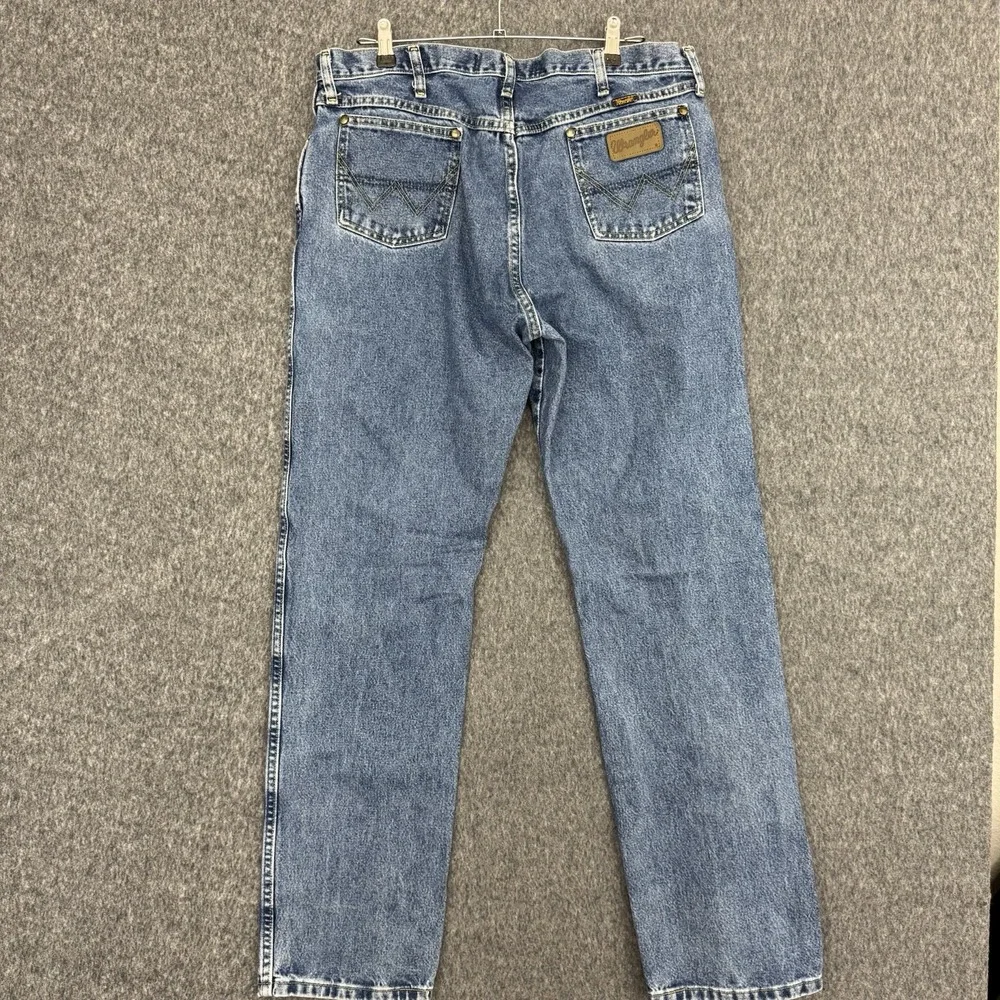 Wrangler George Strait A102 4020 Straight Leg Blue Men's Jeans 36x34 Western